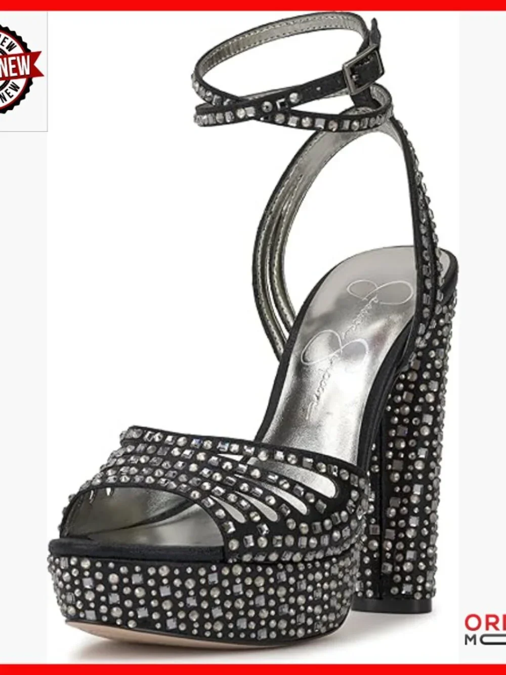 Platform Sandal with Double Ankle Strap and Caged Toe Detailing